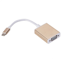 Factory Price Custom Type C Cable Aluminium Alloy USB Type C to VGA Converter